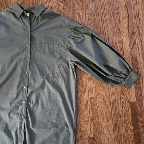 H&M button down oversized shirt dress - Picture 2 of 5